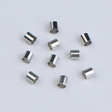 100pcs 2mm Rhodium Silver Jewellery Crimps Tube Beads Findings Earrings Making