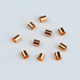 100pcs 2mm Rose Gold Jewellery Crimps Tube Beads Findings Earrings Making Kit