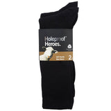 8 Pairs Holeproof Mens Merino Wool Blend Crew Everyday Socks Black Bulk S10012