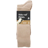 Holeproof 5 Pairs Socks Men Merino Wool Blend Rib Business Crew Everyday Beige Bulk Oatmeal S10012