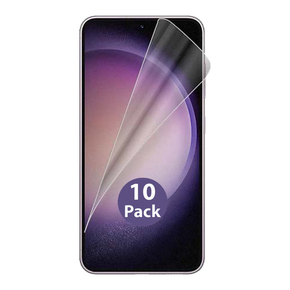 10 Pack Soft PET Film Screen Protector Guard for Samsung Galaxy S23 Front Bulk