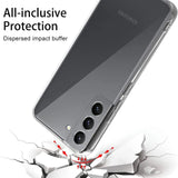 For Samsung Galaxy S23 Back Case Cover and Tempered Glass Screen Protector Clear