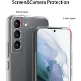 For Samsung Galaxy S23 Clear Back Case Cover and Soft Screen Protector Film