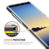 Samsung Galaxy Note 8 TPU slim transparent clear bumper cushion back case cover