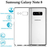 Samsung Galaxy Note 8 TPU slim transparent clear bumper cushion back case cover