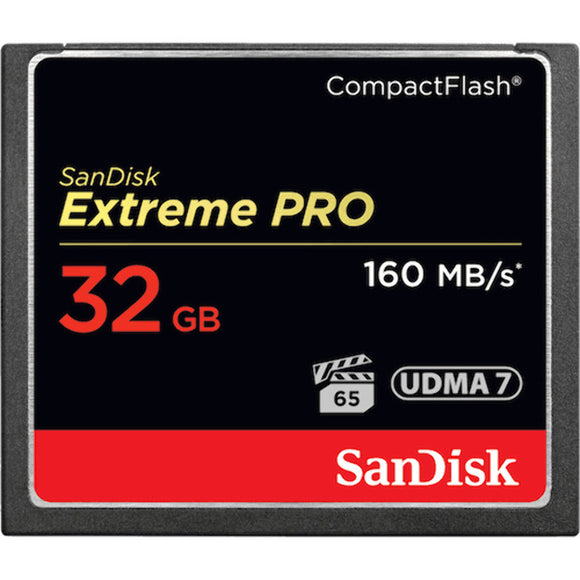 SanDisk 32GB Extreme Pro CF CFXPS VPG65 UDMA 7 160MB/s Compact Flash Card 4K UHD SDCFXPS-032G-X46