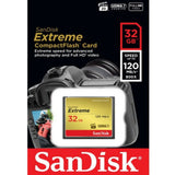 SanDisk Extreme 32GB CFXSB UDMA 7 120MB/s VPG20 CF Compact Flash Card