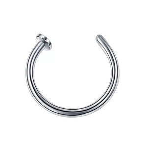 Surgical Steel Open Lip Ear Nose Ring Hoop Small Thin Earrings Body Piercing