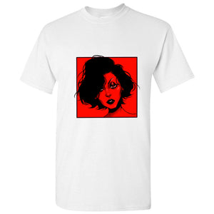 Red Dull Girl Fashion Abstract Art White Men T Shirt Tee Top