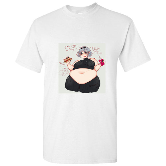 Sona Fat Chic Burger Princess Comic Funny Art White Men T Shirt Tee Top