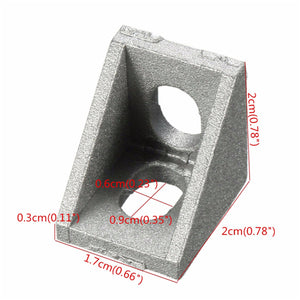 Aluminium L Shape Right Angle Brace Corner Joint Bracket Furniture Fitting Shelf