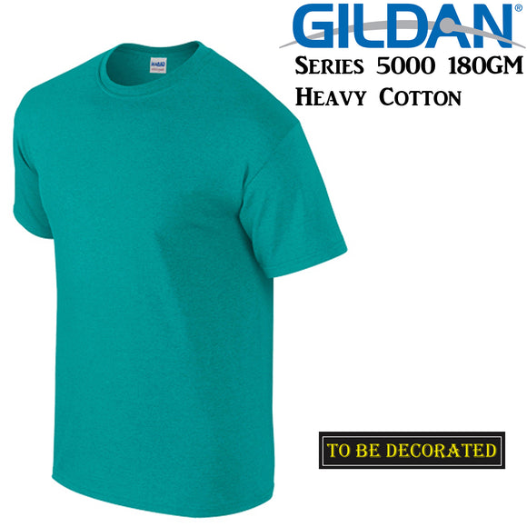 Gildan T-SHIRT Antique Jade Green Basic tee S M L XL 2XL big Men's Heavy Cotton