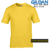 Gildan T-SHIRT Daisy Yellow Basic tee S M L XL XXL XXXL Men's Heavy Cotton