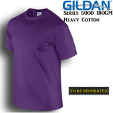 Gildan T-SHIRT Purple basic tee S M L XL XXL XXXL Men's Heavy Cotton