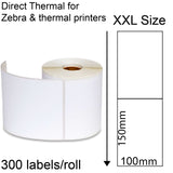 Direct thermal labels roll 100x150mm 300/roll shipping tags for Zebra printer Fastway EParcel Startrack