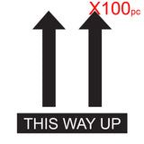 THIS WAY UP ARROW Large shipping label adhesive warning mailing sticky sticker 61x49mm
