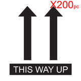 THIS WAY UP ARROW Large shipping label adhesive warning mailing sticky sticker 61x49mm