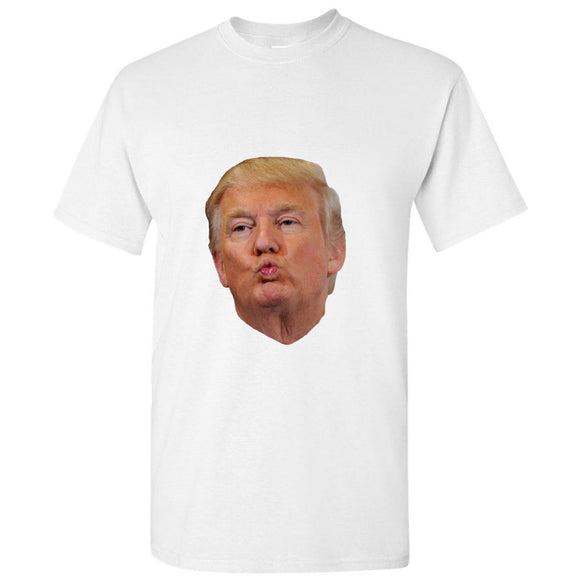 Funny USA President Donald Trump Kiss White Men T Shirt Tee Top