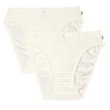 2PK Hestia Heroes Hi-Cut Womens Underwear Undies Panties Briefs Cream W10032 Ladies