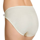 2PK Hestia Heroes Hi-Cut Womens Underwear Undies Panties Briefs Cream W10032 Ladies