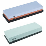 240/800+400/1000 Dual Whetstone Set Knife Sharpening Water Stone Wet Sharpener with Non-Slip Stand Holder