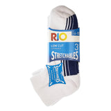 Rio 3 Pack Low Cut Cotton Rich Stretchables Cushion Mens White Socks SYHD3G