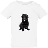 Little Cute Tiny Labrador Baby Black Puppy White Boys Girls T Shirt Tee Top Kids