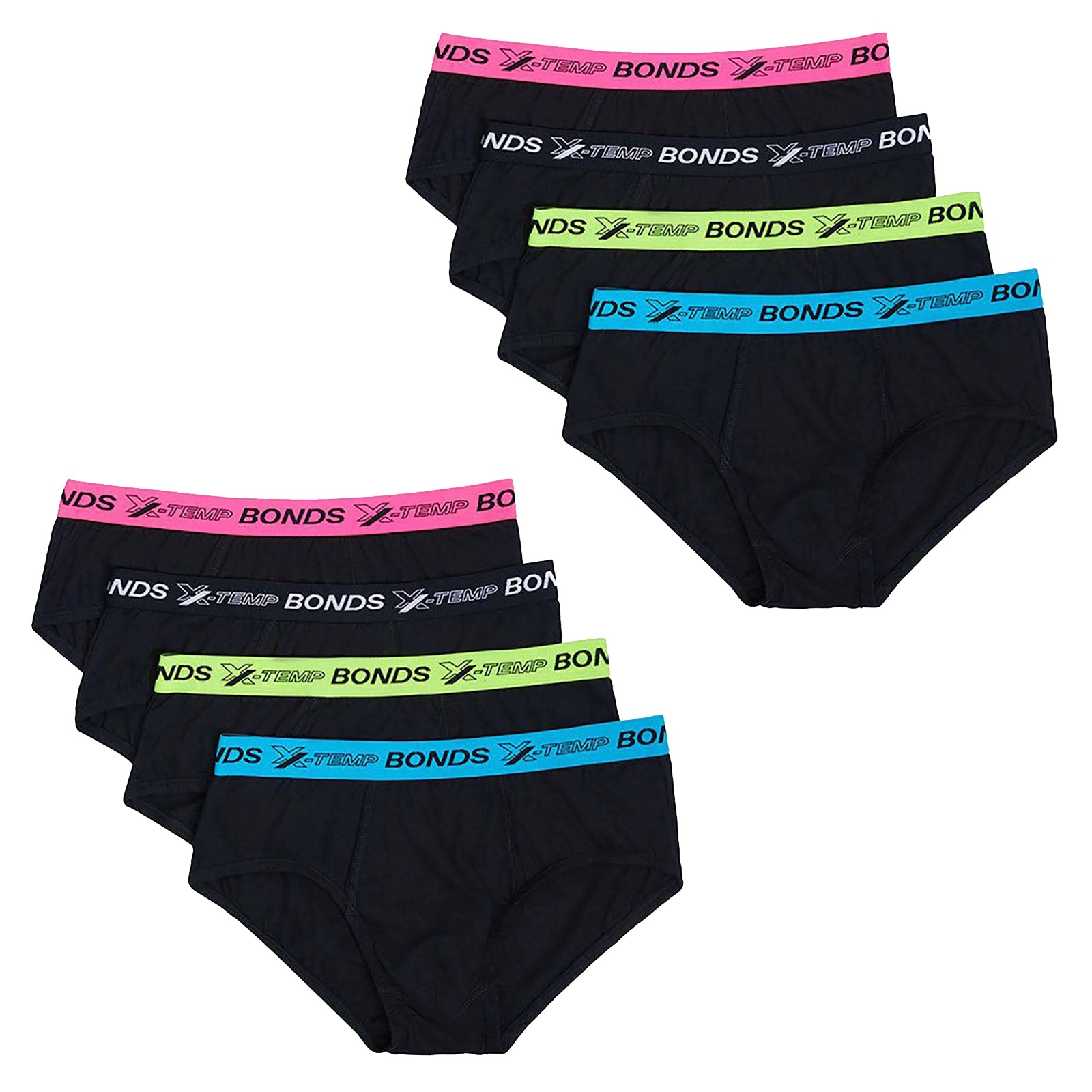 8 Pack Bonds X-Temp Briefs Mens Cotton Sports Undies Underwear Black M –  PriceDumb