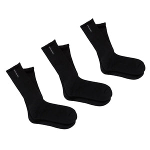 Bonds Explorer 3 Pairs Original Crew Mens Thick Work Wool Socks Black SYNW3W