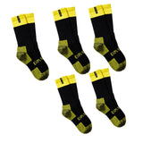 Holeproof Explorer 5 Pairs Socks Original Men Tough Thick Work Crew Above Ankle Cotton Yellow 01K Pack 01 SYNH3N Bulk